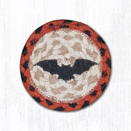Palacedesigns 5 in. Bat Individual Round Printed Coaster Rug PA3374695